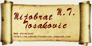 Mijobrat Tošaković vizit kartica